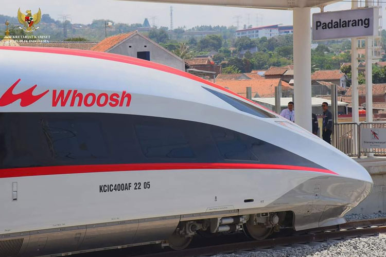 Kereta Cepat Jakarta-Bandung yang sudah diresmikan oleh Presiden Jokowi. (FOTO: Setkab RI)