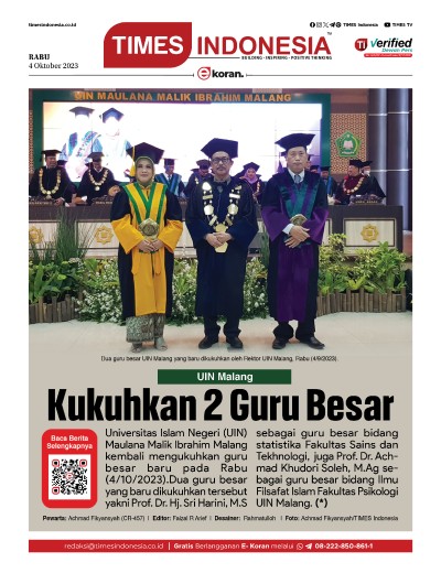 Edisi Rabu, 4 Oktober 2023: E-Koran, Bacaan Positif Masyarakat 5.0