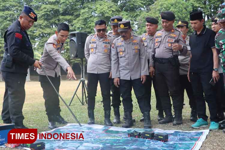 Apel Gelar Pasukan persiapan pengamanan Rakernas PSHT. (FOTO: Muhammad Dhani Rahman/TIMES Indonesia)