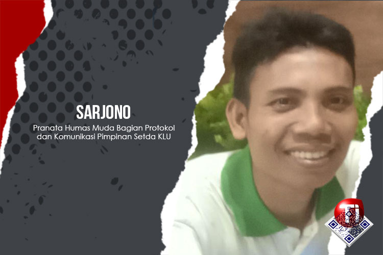 Sarjono, S.I.Kom, M.Sos (Pranata Humas Muda Bagian Protokol dan Komunikasi Pimpinan Setda KLU).