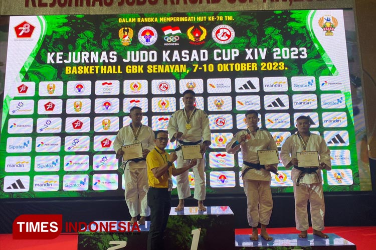 Serda Guntoro, Anggota Kodim Surabaya Timur, Raih Medali Emas di Kejurnas Judo Piala Kasad Cup XIV 2023. (FOTO: Pendim Surabaya Timur for TIMES Indonesia)