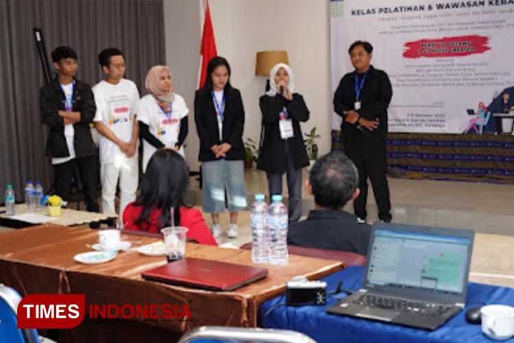 Pelatihan content creator di UKDC, Selasa (10/10/2023).(Foto : Lely Yuana/TIMES Indonesia)
