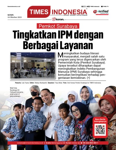 Edisi Senin, 16 Oktober 2023: E-Koran, Bacaan Positif Masyarakat 5.0