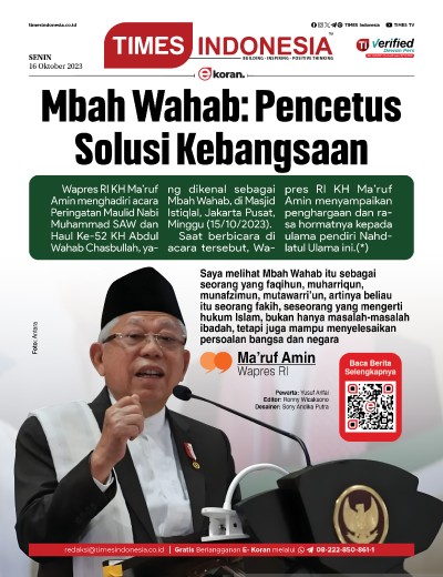 Edisi Senin, 16 Oktober 2023: E-Koran, Bacaan Positif Masyarakat 5.0