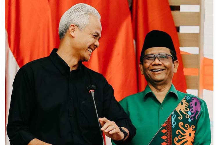 Mahfud MD resmi jadi calon wakil presiden berpasangan dengan calon presiden Ganjar Pranowo. (FOTO: dok. PDIP)