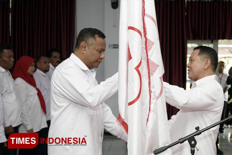 Pelantikan PMI Kota Tidore Kepulauan. (FOTO: Harianto/TIMES Indonesia)