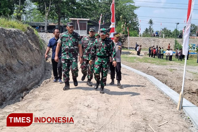 Suasana penutupan kegiatan TMMD Sengkuyung Tahap III TA 2023 Kodim 0732 Sleman. (FOTO: Fajar Rianto/TIMES Indonesia)