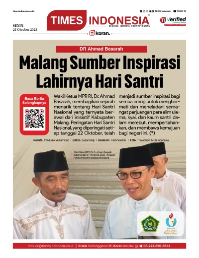 Edisi Senin, 23 Oktober 2023: E-Koran, Bacaan Positif Masyarakat 5.0