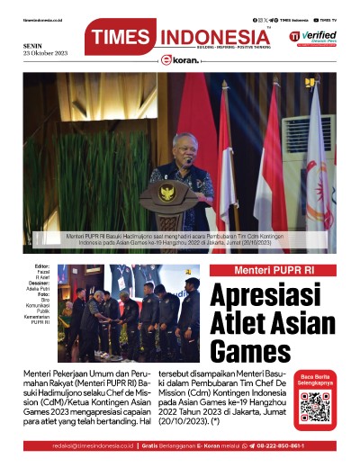 Edisi Senin, 23 Oktober 2023: E-Koran, Bacaan Positif Masyarakat 5.0