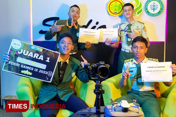 Polbangtan Malang meraih juara pertama Lomba Film Pendek. (FOTO: Polbangtan Malang for TIMES Indonesia)