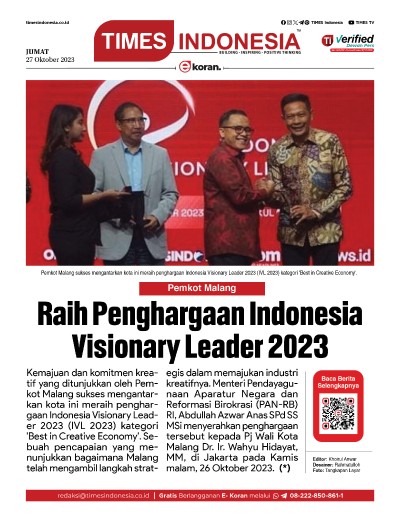 Edisi Jumat, 27 Oktober 2023: E-Koran, Bacaan Positif Masyarakat 5.0