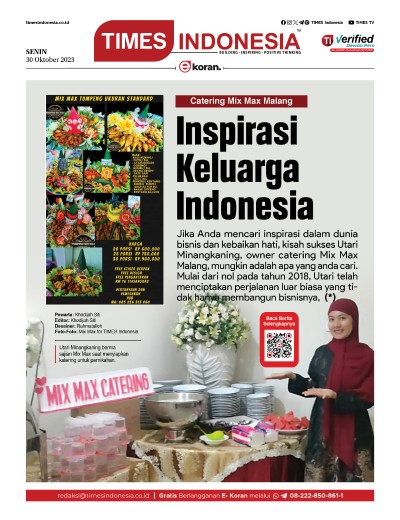  	Edisi Senin 30 Oktober 2023: E-Koran, Bacaan Positif Masyarakat 5.0 