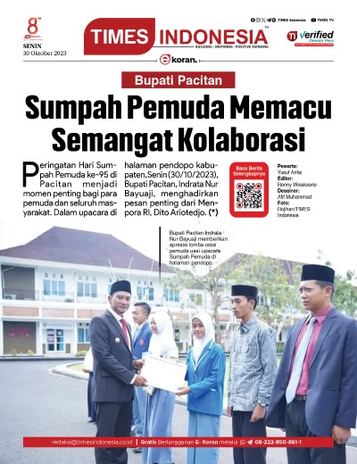  	Edisi Senin 30 Oktober 2023: E-Koran, Bacaan Positif Masyarakat 5.0 