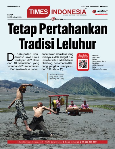  	Edisi Senin 30 Oktober 2023: E-Koran, Bacaan Positif Masyarakat 5.0 