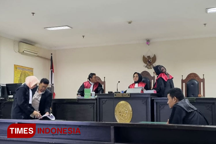 Suasana persidangan kasus sertifikat pedigree di Pengadilan Negeri Sleman. (FOTO: Fajar Rianto/TIMES Indonesia)