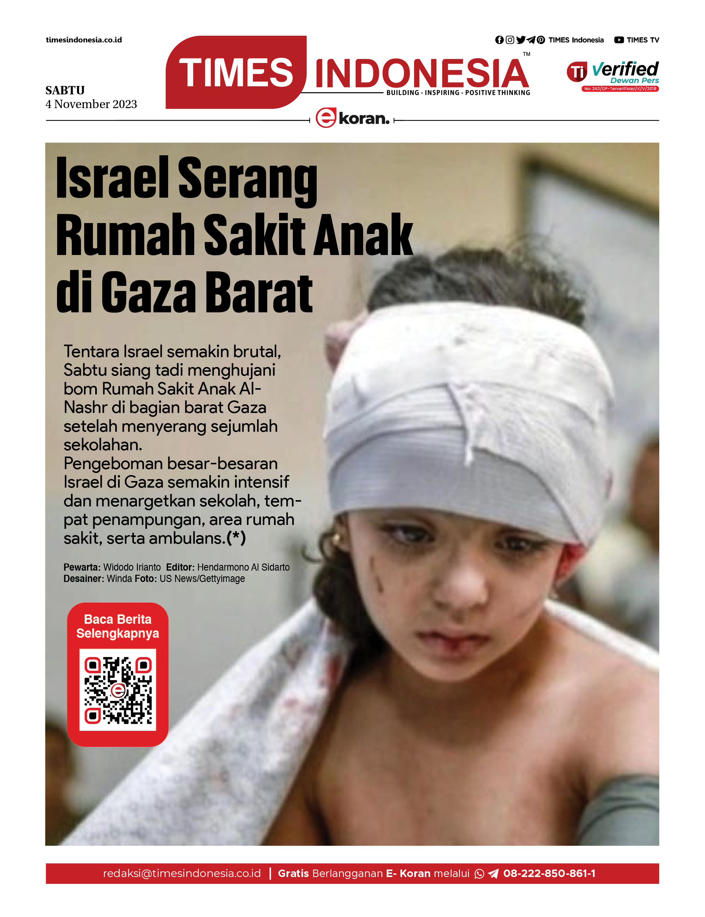 Edisi Sabtu, 4 November 2023: E-Koran, Bacaan Positif ...