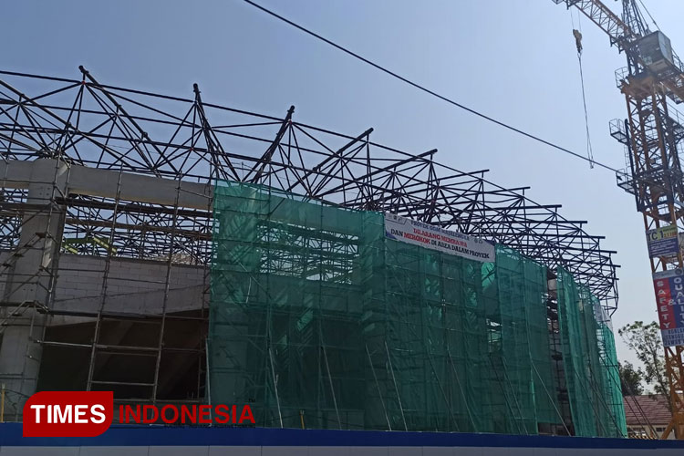 Pembangunan Gedung GGM Majalengka. (FOTO: Jaja Sumarja/TIMES Indonesia)