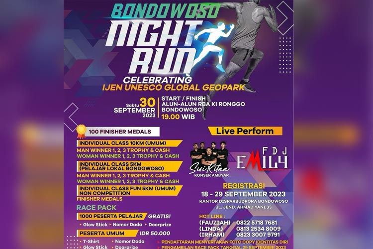Acaranya Sebulan Lalu, Peserta Bondowoso Night Run Mengaku Belum Terima Kaos yang Dijanjikan 