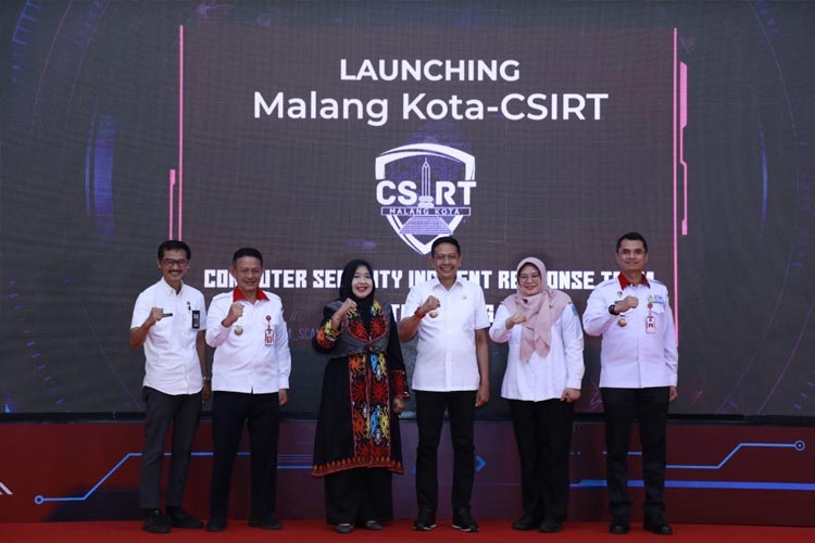 Suasana launching Malangkota-CSIRT oleh Pj Wali Kota Malang, Wahyu Hidayat. (Foto: Humas Pemkot Malang/TIMES Indonesia)