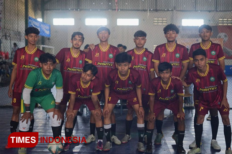 Foto bersama Tim Futsal Unisma Malang usai pertandingan Rasta CUP Futsal Tournament 2023. (FOTO: AJP TIMES Indonesia)