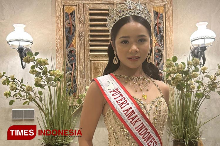  Vanessa Miracle Andreas Putri, Puteri Anak Indonesia Pariwisata 2023.(Foto : Lely Yuana/TIMES Indonesia)