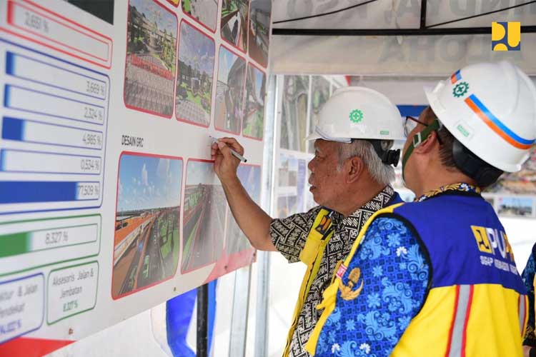 Tinjau Pembangunan Fly Over Juanda, Menteri PUPR RI: Tambahkan Penghijauan