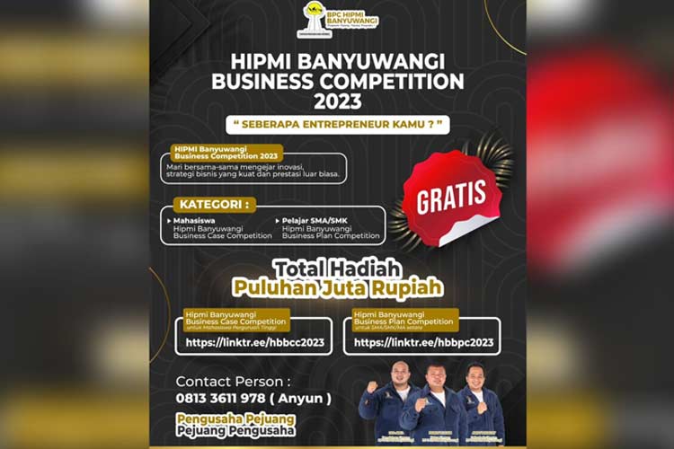 Flyer HIPMI Banyuwangi Business Case Competition 2023 (HBBCC 2023). (Foto: Istimewa)