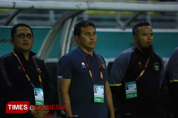 Pelatih Timnas Indonesia U-17 Bima Sakti (Foto: Tria Adha/TIMES Indonesia)