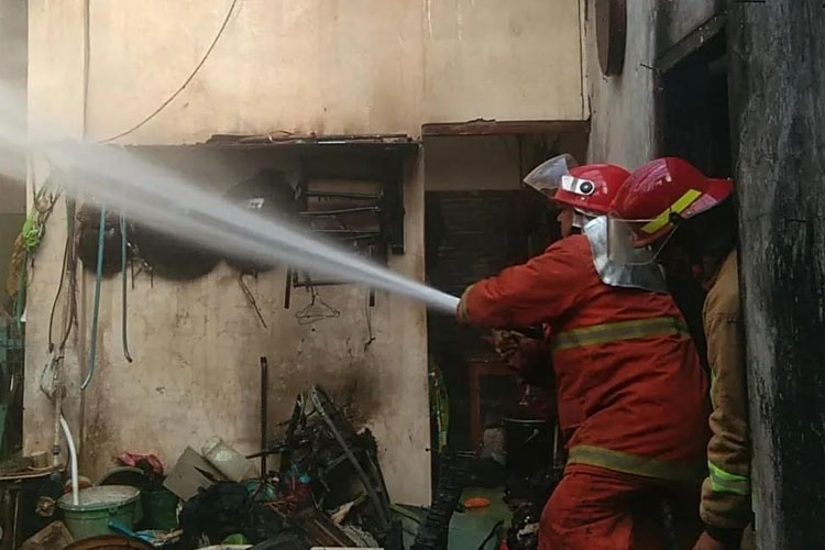 Kebakaran di Kademangan Kota Probolinggo Berhasil Dipadamkan, Dua Sapi Luka Bakar