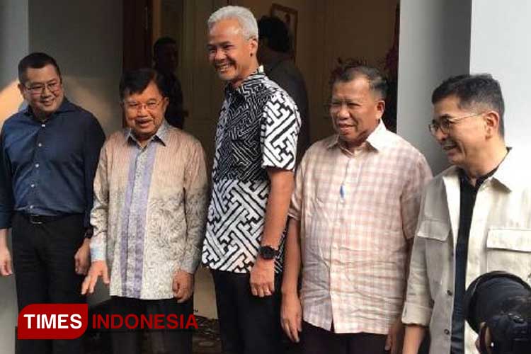 Terima Kunjungan Ganjar Pranowo, Jusuf Kalla: Pemilu Harus Berjalan Baik, Aman dan Netral