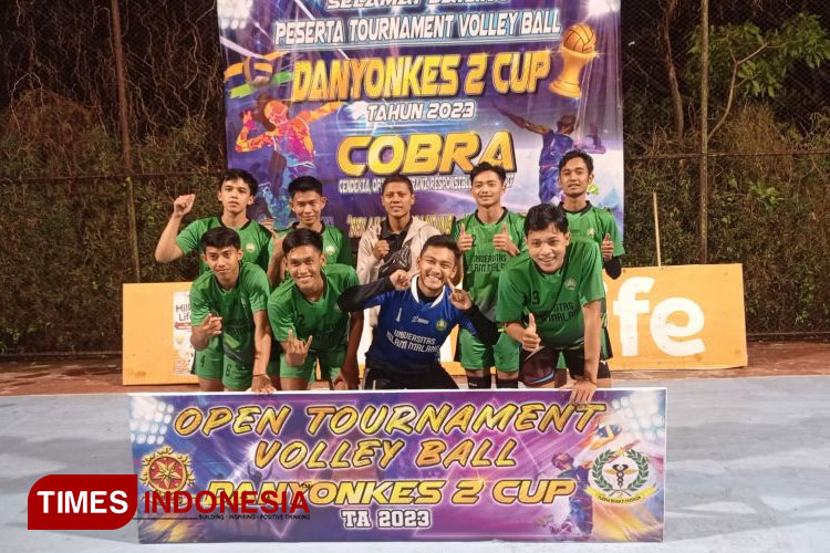 UKM Olahraga Unisma Malang ikut serta mengikuti Volleyball Tournament Yonkes 2 Kostrad Karang Ploso Malang. (FOTO: AJP TIMES Indonesia)