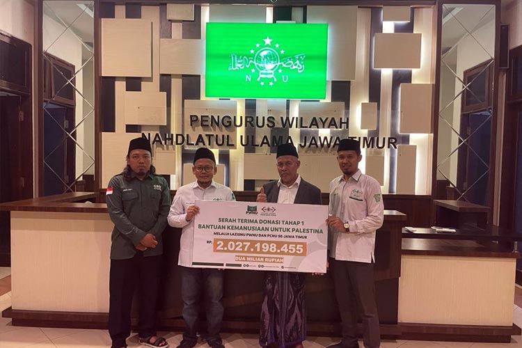 Tahap Pertama, LAZISNU se-Jatim Serahkan Bantuan untuk Palestina Rp 2,6 Miliar 