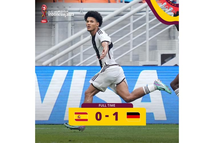 Jerman menyingkirkan Spanyol di perempat final Piala Dunia U-17 2023 (Foto: twitter/fifaworldcup)