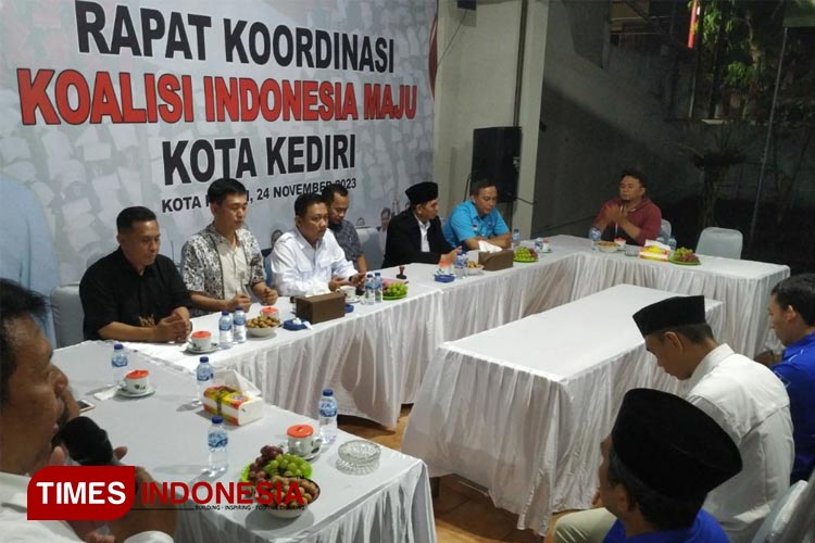 Rapat koordinasi Koalisi Indonesia Maju kota Kediri (foto : yobby/Times Indonesia) 