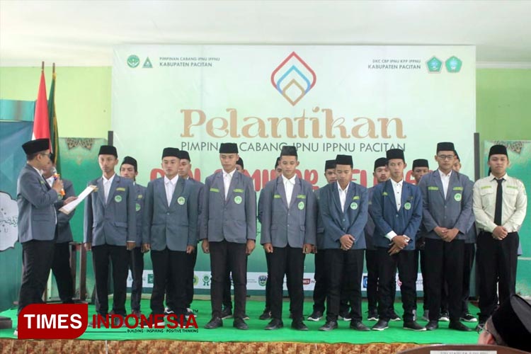 Suasana Pelantikan PC IPNU Pacitan tampak berjalan khidmat. (FOTO: Yusuf Arifai/TIMES Indonesia)