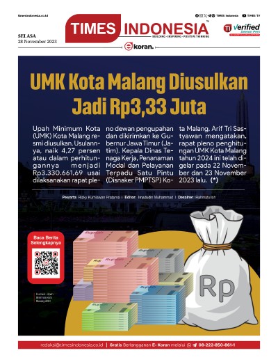 Edisi Selasa 28 November 2023: E-Koran, Bacaan Positif Masyarakat 5.0 