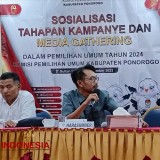 Sosialisasikan Tahapan Kampanye Pemilu 2024, KPU Ponorogo Gelar Media Gathering