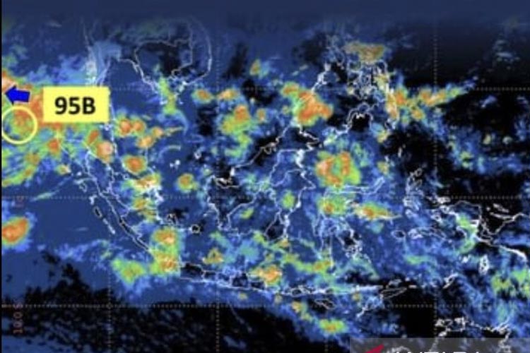 Bibit Siklon Tropis di Samudera Hindia Sebabkan Hujan di Sebagian Wilayah Indonesia