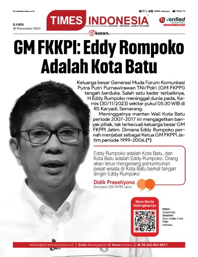 Edisi Kamis 30 November 2023: E-Koran, Bacaan Positif Masyarakat 5.0 