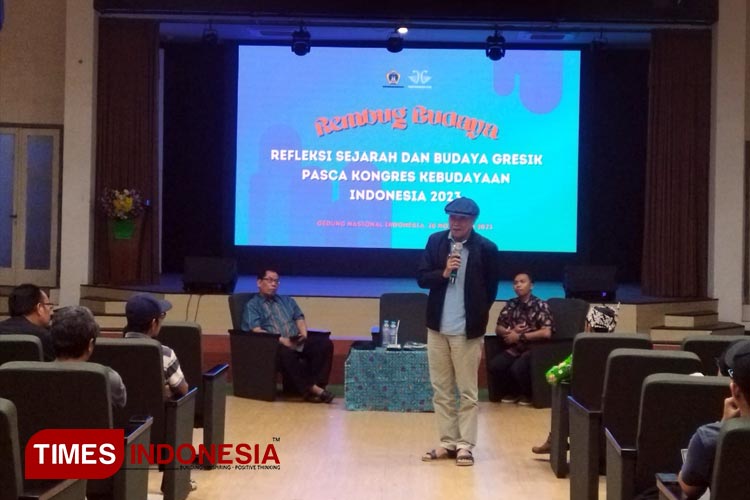 Rembuk kebudayaan yang digelar di Gedung Nasional Indonesia (GNI) Kabupaten Gresik Jawa Timur (FOTO: Akmal/TIMES Indonesia).