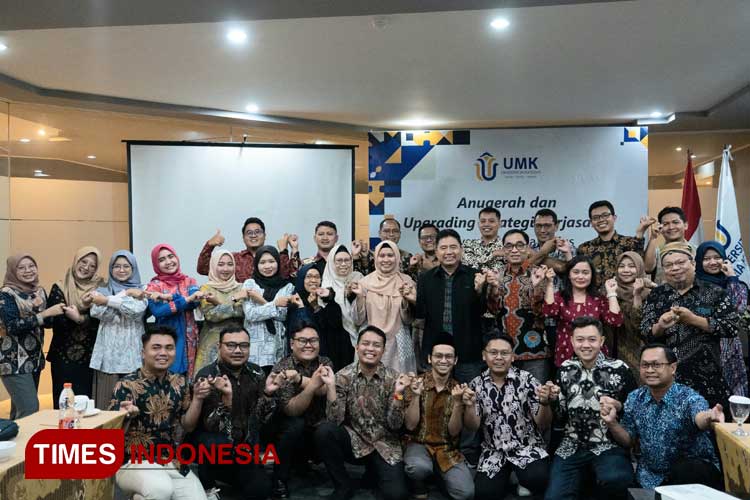 Linfokom UMK menggelar ‘Anugerah dan Upgrading Kerjasama 2023 diikuti fakultas, lembaga dan unit yang bernaung di kampus setempat. (Foto: Arif/TIMES Indonesia) 