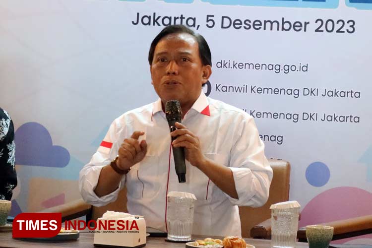 Direktur Bina Haji Ditjen PHU Arsad Hidayat. (FOTO: Fahmi/TIMES Indonesia) 