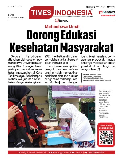 Edisi Rabu, 6 Desember 2023: E-Koran, Bacaan Positif Masyarakat 5.0