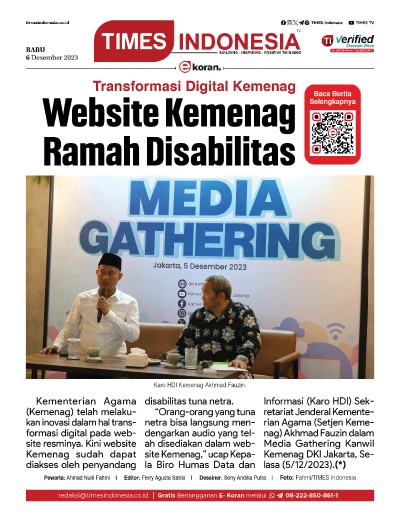 Edisi Rabu, 6 Desember 2023: E-Koran, Bacaan Positif Masyarakat 5.0