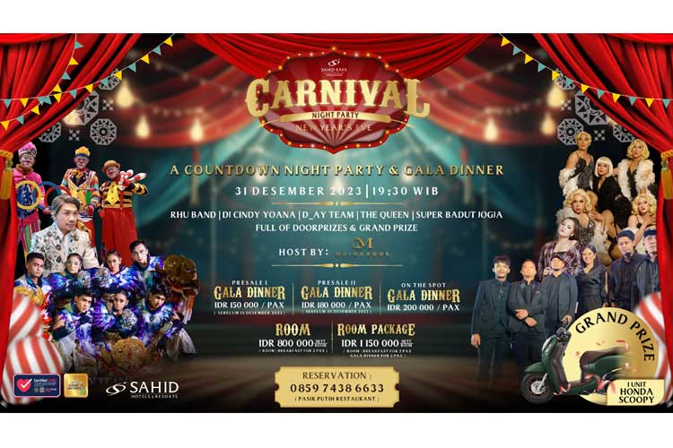 Sahid Raya Hotel Yogyakarta Siapkan Carnival Night Party untuk Malam ...