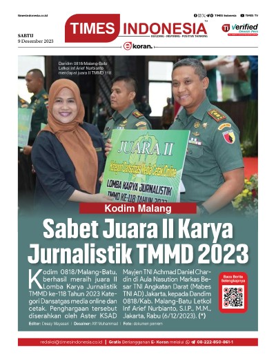 Edisi Sabtu 9 Desember 2023: E-Koran, Bacaan Positif Masyarakat 5.0 