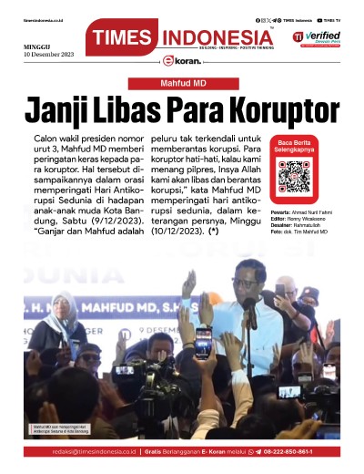 Edisi Minggu 10 Desember 2023: E-Koran, Bacaan Positif Masyarakat 5.0 