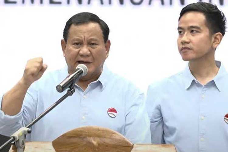 Pasangan capres dan cawapres Prabowo Subianto-Gibran Rakabuming Raka. (FOTO: dok Gerindra)