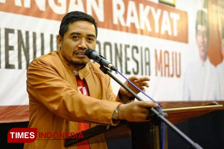 Sekjen DPP PROJO sekaligus Wakil Sekretaris TKN Prabowo-Gibran, Handoko. (Foto: Syamsul Arifin/TIMES Indonesia)