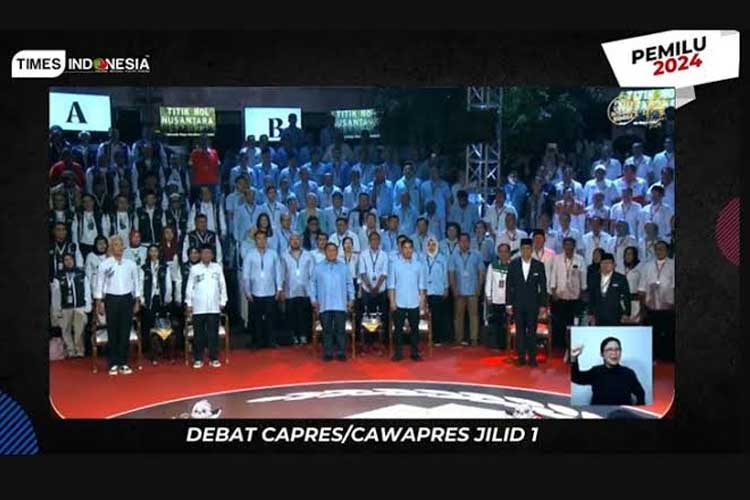 Debat capres jilid 1. (FOTO: Dok TIMES Indonesia)